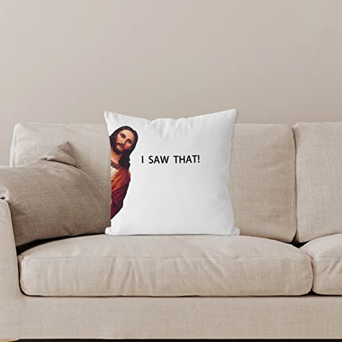 I Saw That Funny Pillow Cover 18x18 - Flannel Decorative Case