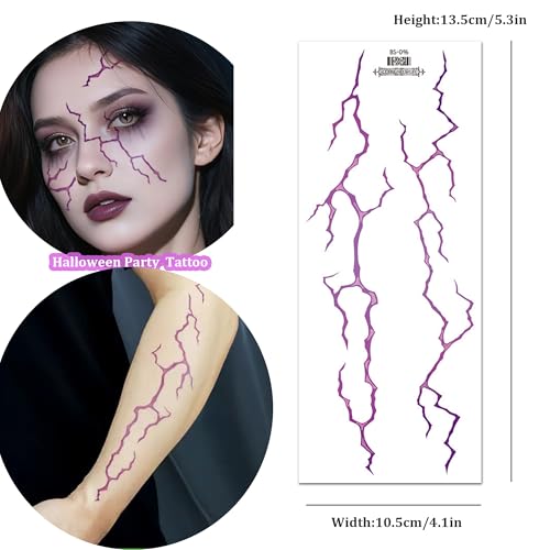 5PCS Waterproof Halloween Temporary Tattoos Party Favors