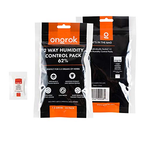 ONGROK 2-Way Humidity Control Packets, 62% RH, 1.5g for 1/8 oz (24 Pack)