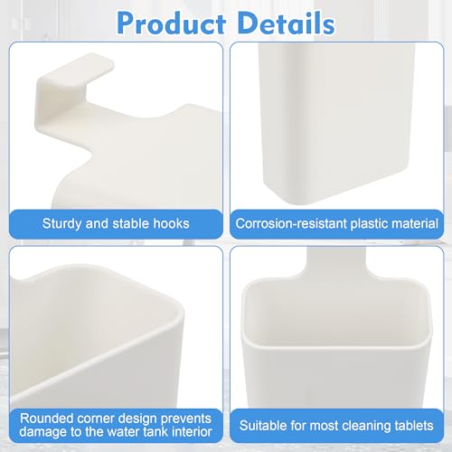 Toilet Tank Tablet Holder Set with Brush & Seat Lifters - 5 PCS