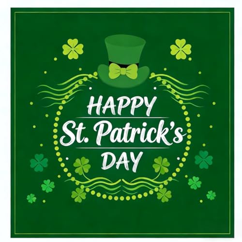 St. Patrick's Day Shamrock Face Temporary Tattoos 10 Sheets Waterproof
