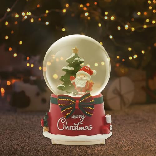 Christmas Snow Globe Lantern Musical with Santa Claus & Elk - 2 Variations