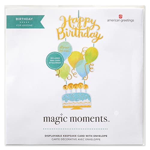 American Greetings Hanging Birthday Card with Metallic Details