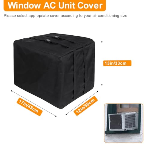 Demao Waterproof 600D Oxford Air Conditioner Cover for Window Units (17Wx12Dx13H)