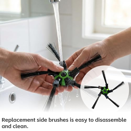 6-Pack Side Brush Replacement for iRobot Roomba S Series s9 s9+ Vacuum