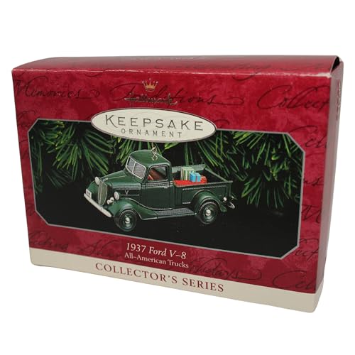 Hallmark Keepsake 1937 Ford V-8 Christmas Ornament - Handcrafted, Moving Wheels