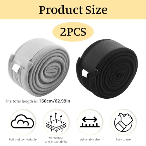2-Pack Black & Gray Arm Sling Shoulder Immobilizer for Women Men, Adjustable Arm Shoulder Elbow Sling, Forearm Strap for Elbow Wrist Injury, Torn Rotator Cuff, Clavicle Injury Broken