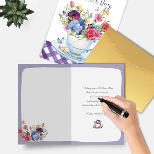 Goroar Mother's Day Card for Friend - Heartfelt Message & Gold Envelope