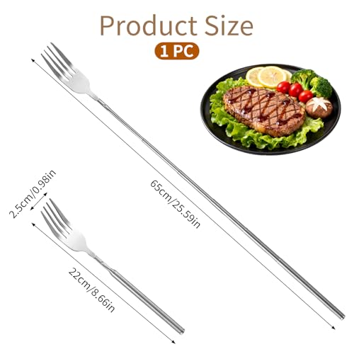 Stainless Steel Extendable Fork - Adjustable 8.7 to 25.6 Inch