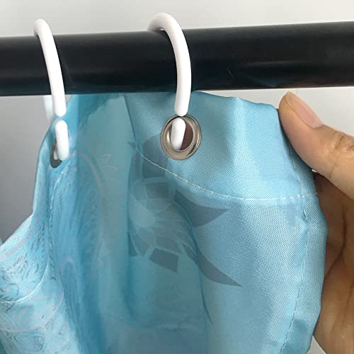 Plastic Shower Curtain Hooks – Versatile White C Rings for Bathroom