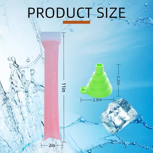 200 Disposable Ice Pop Molds with Funnel for Homemade Treats