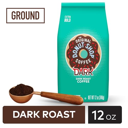 The Original Donut Shop Dark Roast Ground Coffee, 12 oz Bag (Pack of 2)