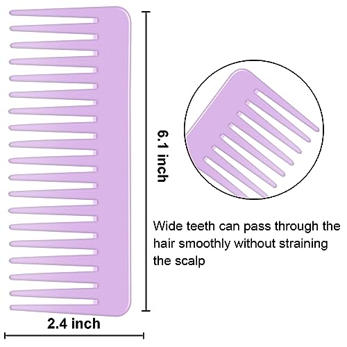 Wide Tooth Hair Combs Set, 2-Piece Anti-Static Detangling Combs for Curly & Wet Hair