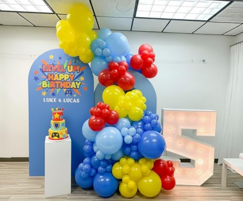 Carnival Balloon Garland Kit 160pcs - Red, Blue & Yellow Party Decor
