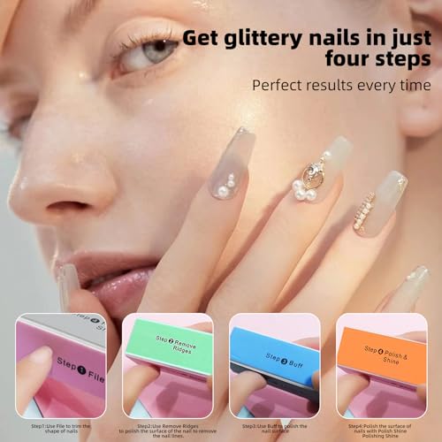 Soft 'N Style 4-Way Nail Buffer Blocks 5-Pack - Multi-Grit Shine Polisher