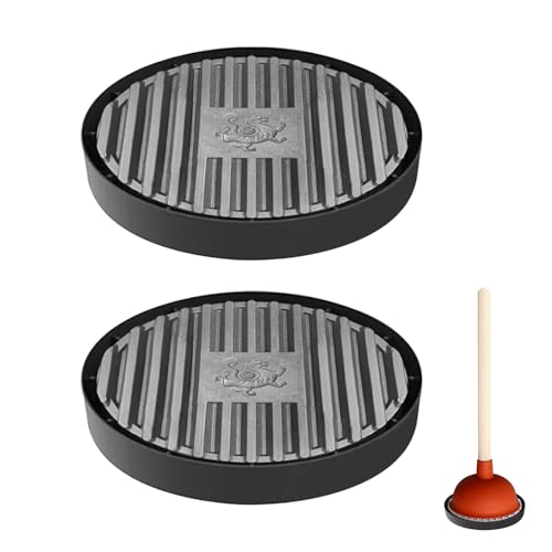 Black Toilet Plunger Holder Tray - 2 Pack for Bathroom Hygiene
