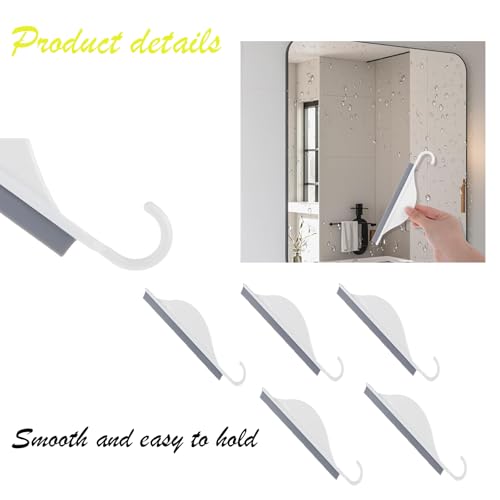 5-Pack Kitchen Squeegee Set for Glass & Bathroom Cleaning