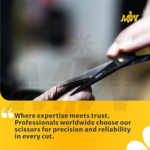 MJW Professional Hair Cutting Scissors 6.5 Inch Stainless Steel Barber Shears