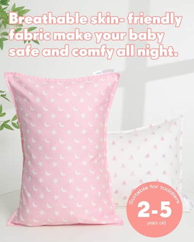 ALVABABY Toddler Pillowcases 100% Cotton - 2 Pack for Kids
