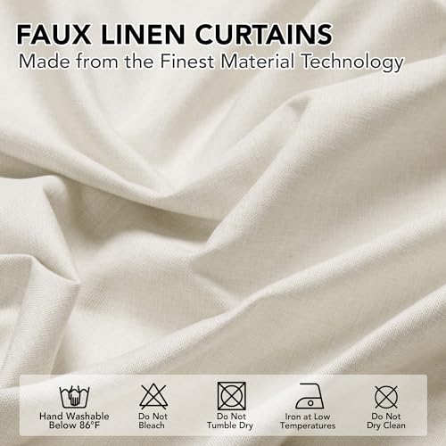 Deconovo Blackout Patio Door Curtains Cream 100x84 Inch - 1 Panel