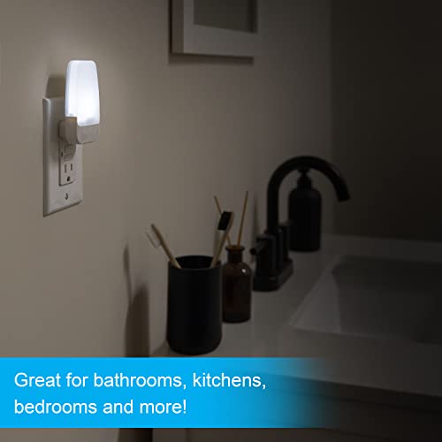 GE LED Plug-In Night Light, Dusk-to-Dawn Sensor, 5000K Daylight, 2-Pack
