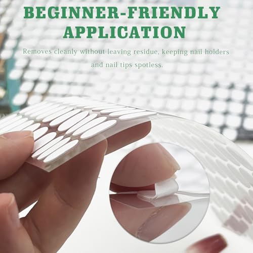 Gmlawsc 1000PCS Double-Sided Nail Adhesive Tabs Pre-Cut Sticky Tape for False Tips & Practice
