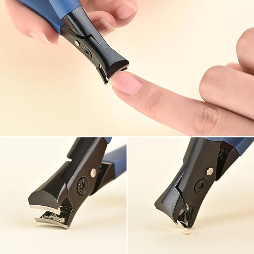 Rolabling Anti-Splash Nail Clipper with Wide Jaw and Nail File