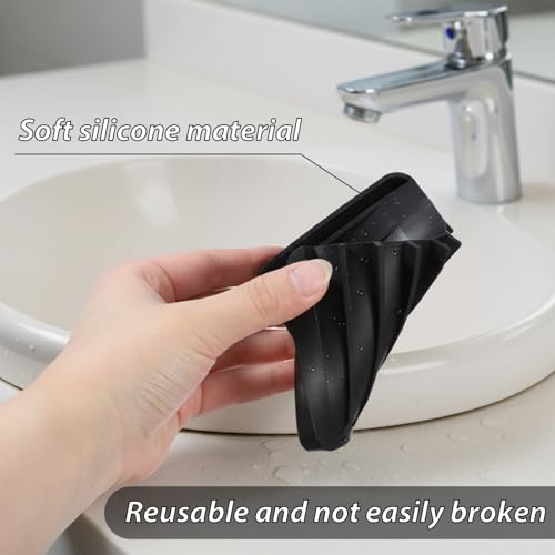 Silicone Self-Draining Soap Dish Holder for Shower and Kitchen (3 Pack)