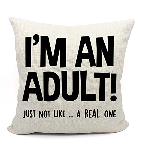 18th Birthday Pillow Cover 18x18 - Fun Decor for Girls Room