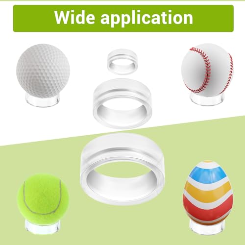TIESOME 12 PCS Clear Acrylic Sphere Display Stands - 3 Sizes
