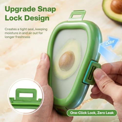 CLEANGOR Avocado Saver with Snap-On Lid - Reusable Silicone Storage