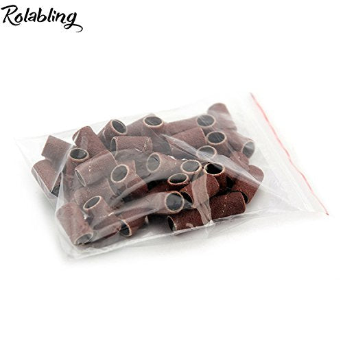 Rolabling 150PCS Nail Sanding Bands Assorted Grits 80 120 180
