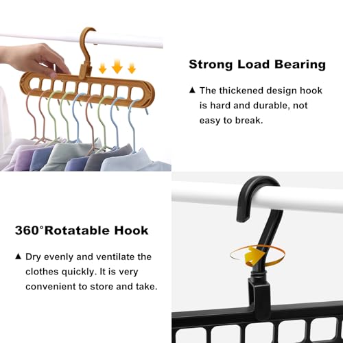 HEYHOUSE Magic Space-Saving Closet Hangers - 9-Hole Multifunctional Organizer