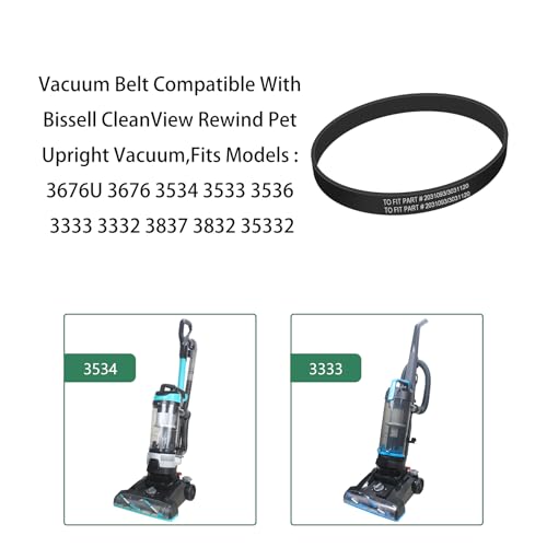 Bissell Vacuum Replacement Belt for CleanView Rewind Pet (Pack of 2)