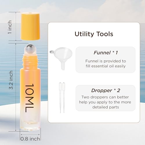 SESENSE Essential Oil Roller Bottles 10ml Orange 4 Pack