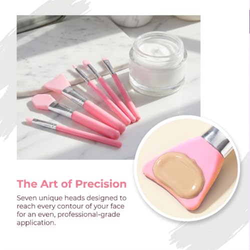 7-Piece Silicone Brush Applicator Set for Face Masks and Resin Crafting