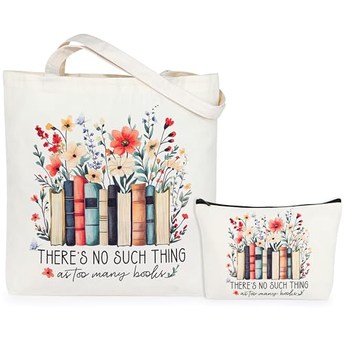 Book Lover Canvas Tote Bag - Aesthetic Bookish Gift for Readers
