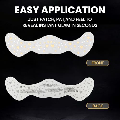 Glitter Freckles Face Tattoo Waterproof Sparkle Makeup Patches 6Pcs