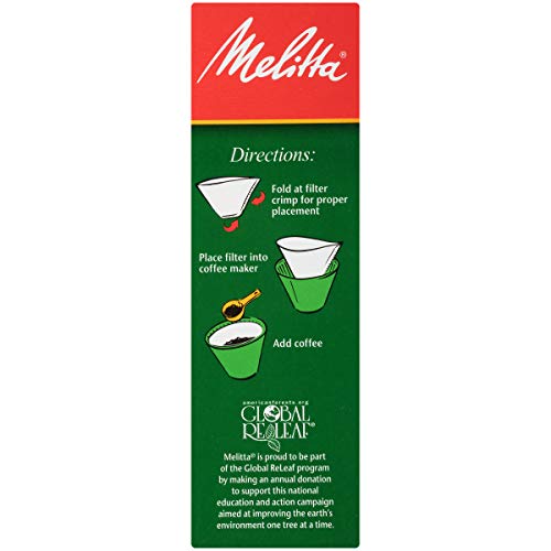 Melitta #2 Cone Coffee Filters, 100 Count - Chlorine Free & Compostable