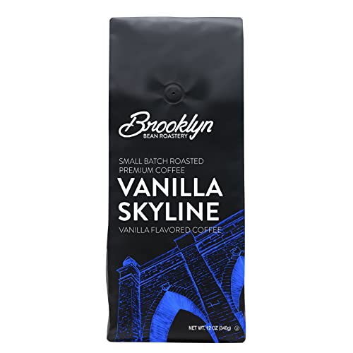 Brooklyn Beans Vanilla Skyline Ground Coffee 12oz - Arabica, Vanilla Flavored, Craft Roasted