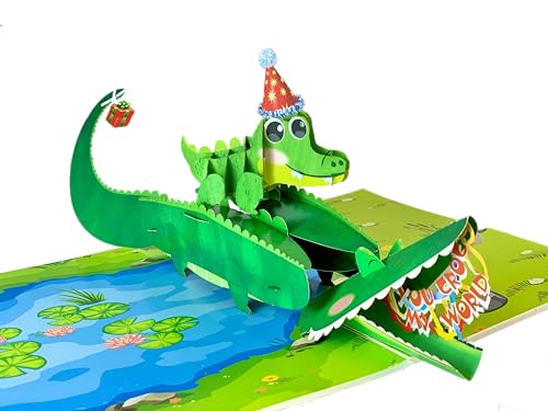 Crocodile Pop Up Father's Day Card - Cute & Funny Design