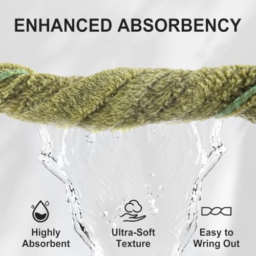 TEAWOO 10-Pack Star Gray Microfiber Washcloths - Super Soft & Absorbent