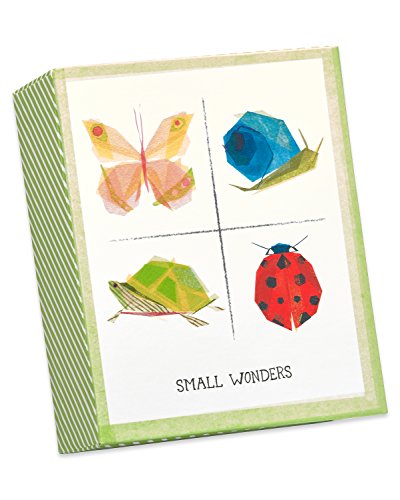 Papyrus Garden Critters Blank Cards Set with Keepsake Box - 20 Count