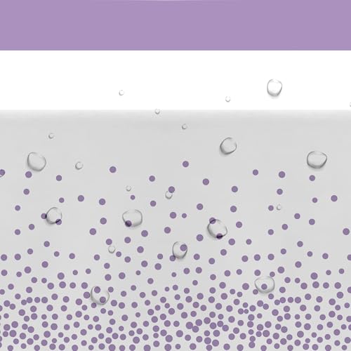 Lavender Purple Party Tablecloth Set - White & Purple Decorations
