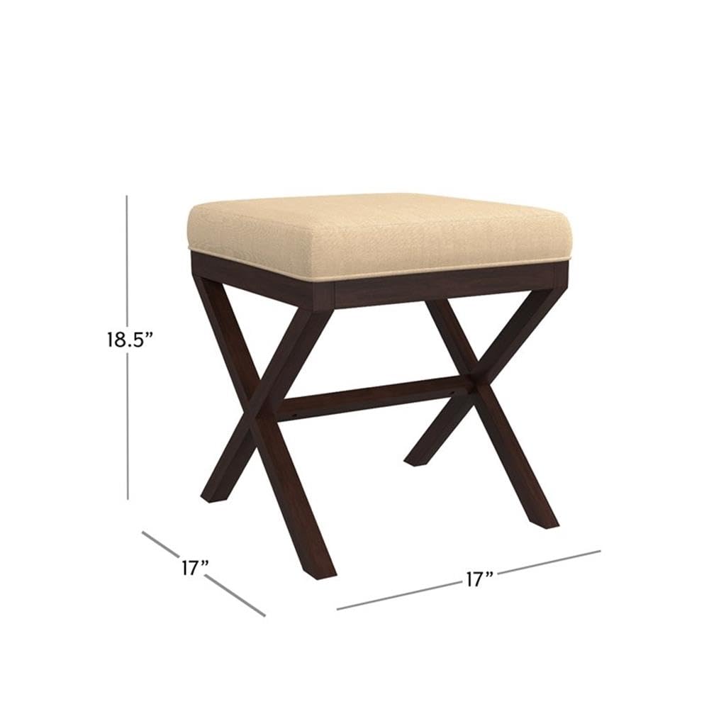 Hillsdale Morgan Upholstered Backless Vanity Stool for Make up Room or Bathroom, Espresso