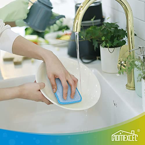 HOMEXCEL 12PK Multicolor Dual-Sided Non-Scratch Kitchen Sponges