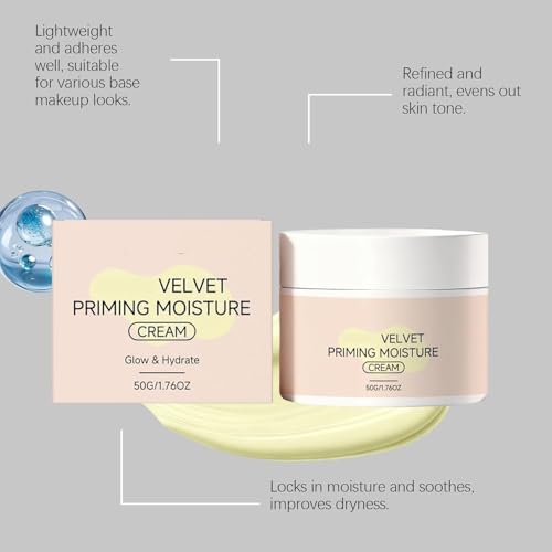 Velvet Priming Moisture Cream - Long-Lasting Hydrating Makeup Primer