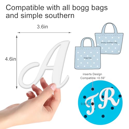 Hikkcos 3 Pcs Letter Charms for Bogg Bag - Personalized Alphabet Decor