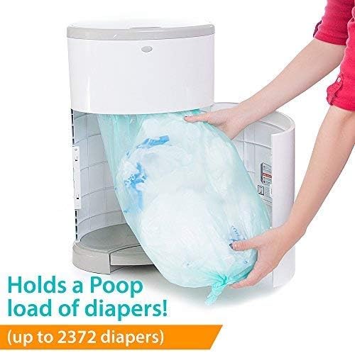 Jasclair Refill Bags for Dekor Plus Diaper Pail - Odor-Locking Multi-Layer Liners | 4 Pack | Leak-Resistant & Light Baby Powder Scent