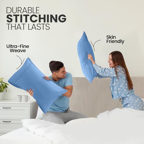 Queen Pillow Cases Set of 4 - Ultra Soft Dutch Blue Covers